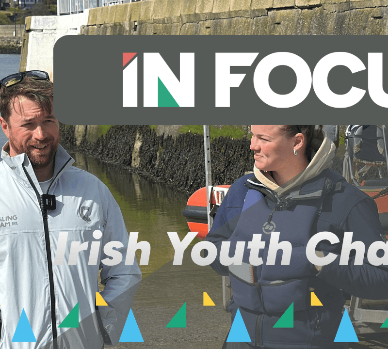 Hammy and Charlotte being interviewed on the slipway at Bangor Marina