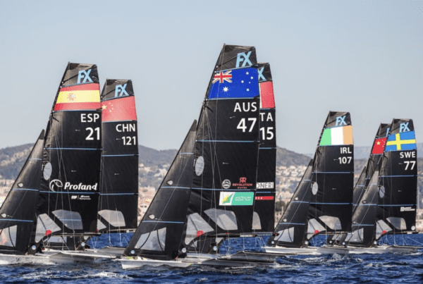Moments from the final races in the 49er FX
