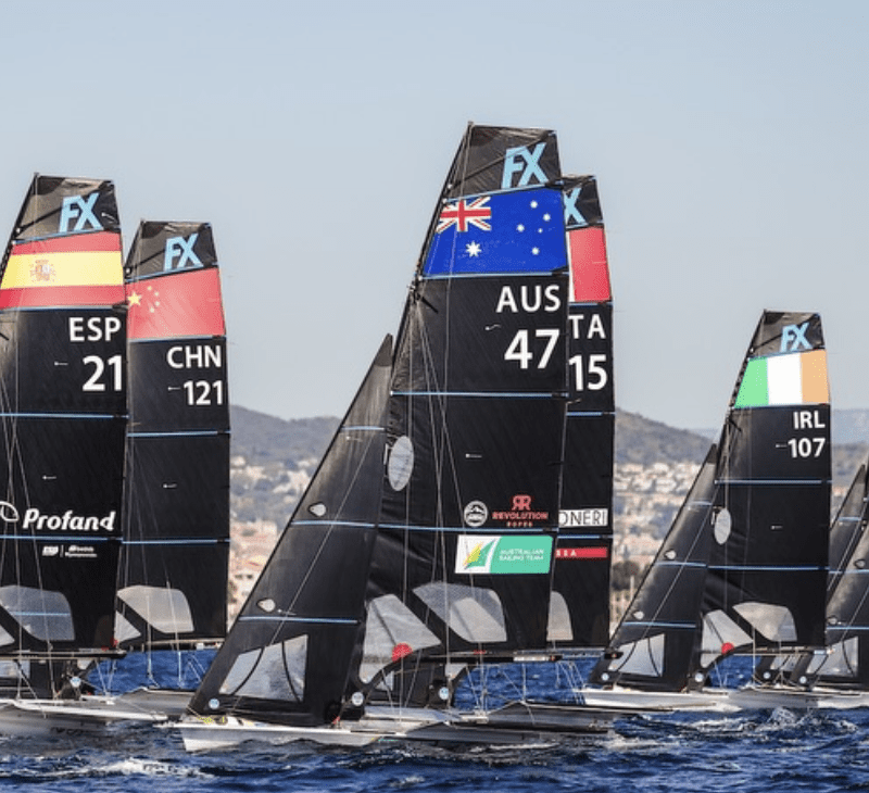 Moments from the final races in the 49er FX